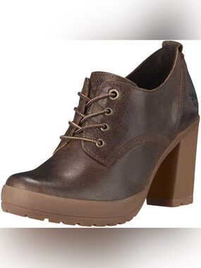 Timberland Camdale Oxford Distressed Leather Ankle Boots Heeled Booties SZ 7 EUC